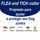 Coleira Anti Pulga Carrapato Leishmaniose Mosquito Sarna Piolho 100% Natural e Antialergico 62cm Ajustavel