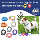 Coleira Anti Pulga Carrapato Leishmaniose Mosquito Sarna Piolho 100% Natural e Antialergico 62cm Ajustavel