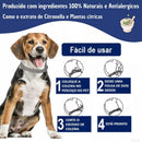 Coleira Anti Pulga Carrapato Leishmaniose Mosquito Sarna Piolho 100% Natural e Antialergico 62cm Ajustavel