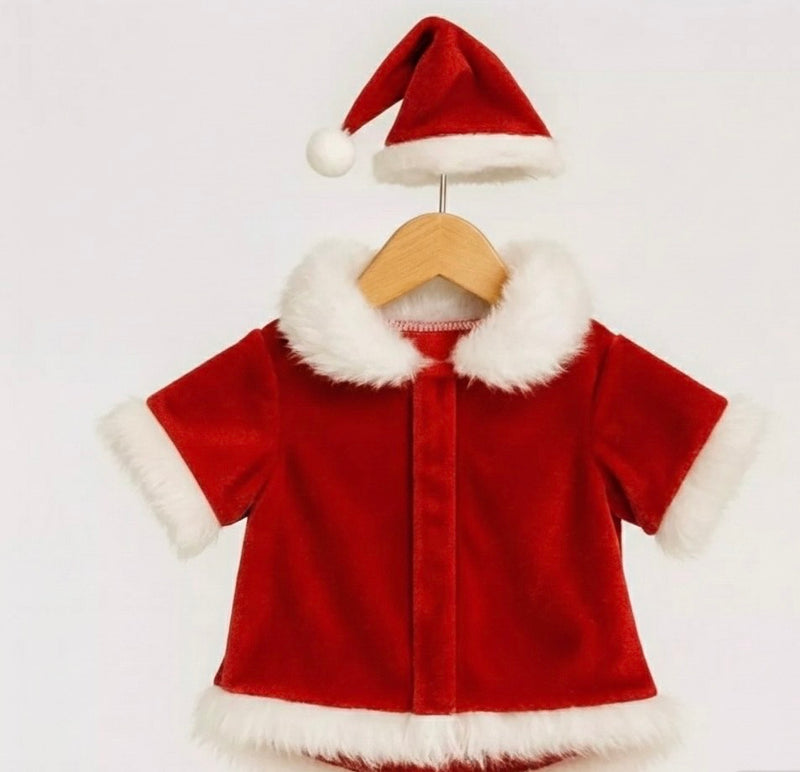 Roupinha Pet de Natal Papai Noel Roupa Luxo Para Gato e Cachorro vestido e camisa